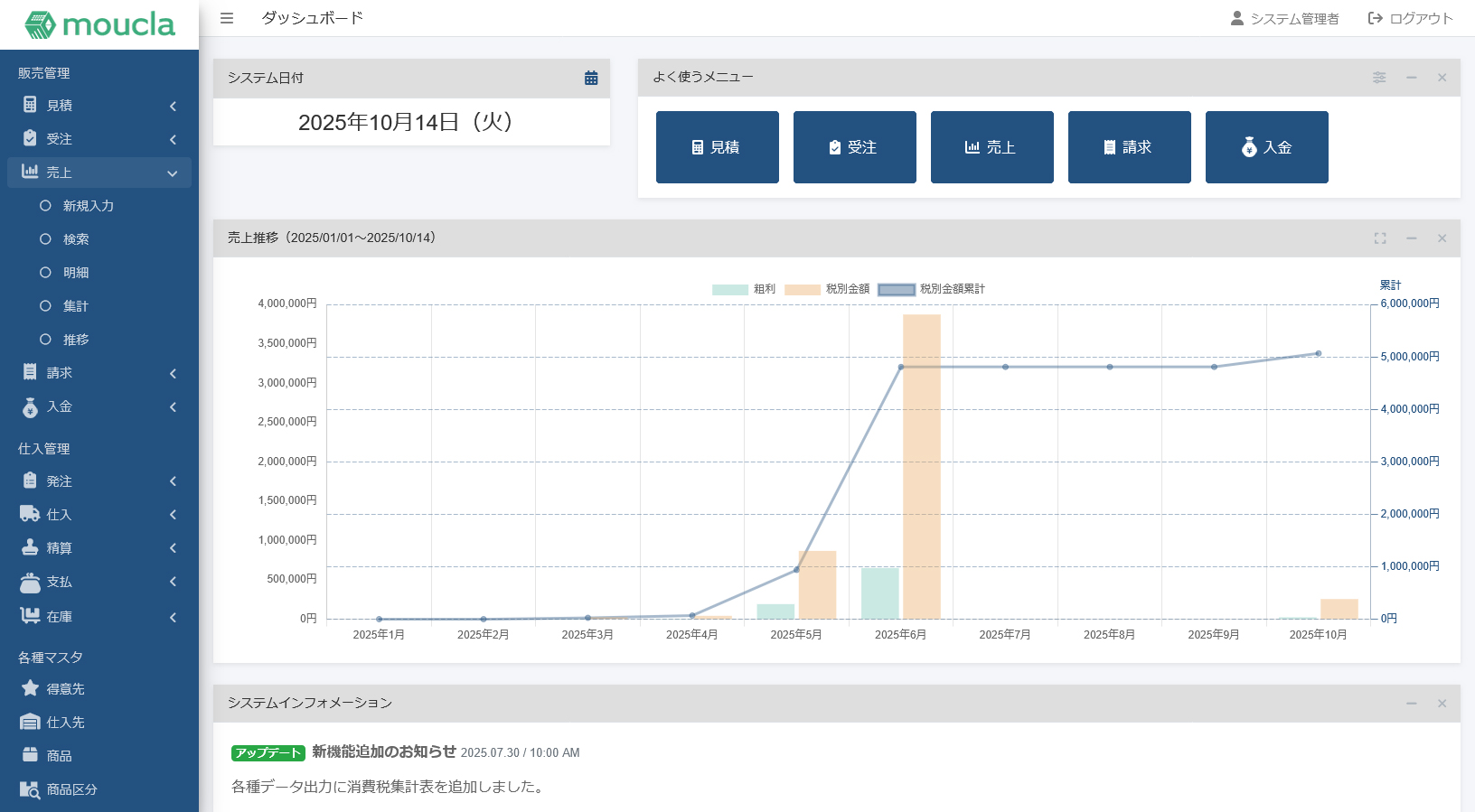 moucla（もうクラ）_利用画面サンプル1