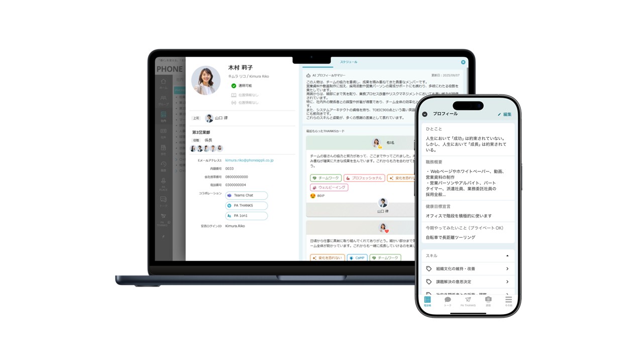PHONE APPLI PEOPLE_利用画面サンプル1