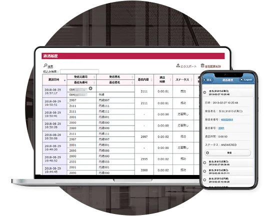 MAHO-PBX NetDevancer_利用画面サンプル1