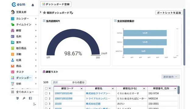 esm(eセールスマネージャー)_利用画面サンプル1