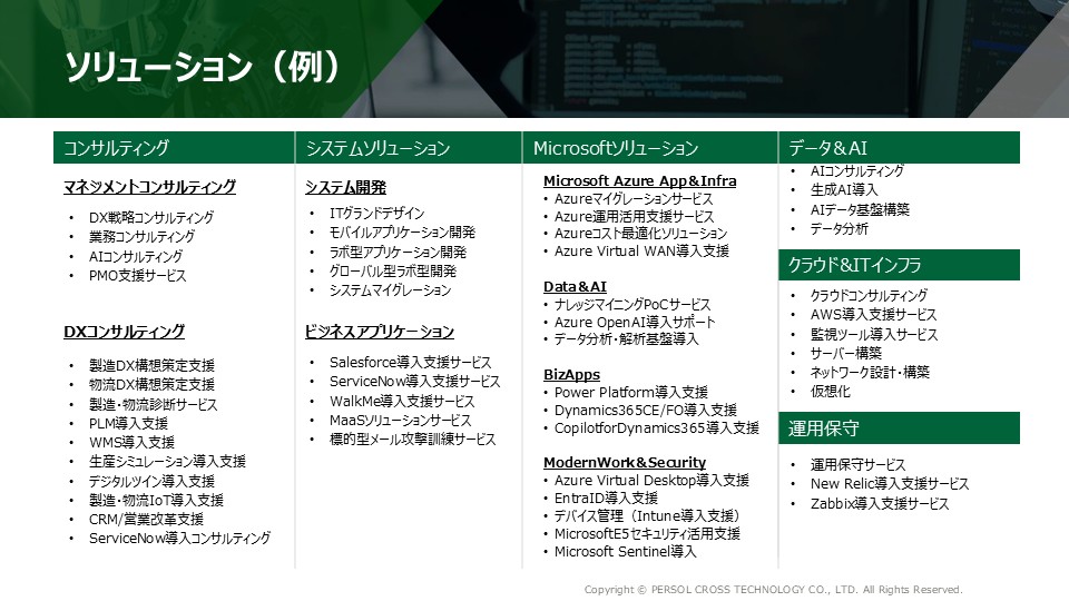 パーソルクロステクノロジー株式会社のシステムインテグレーションサービス_利用画面サンプル3